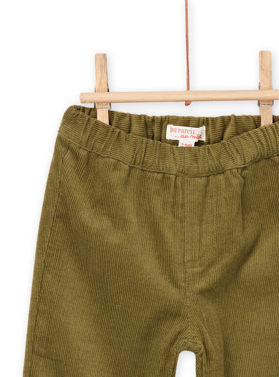 Khaki corduroy pants PUJOPAN1 / 22WG10D2PANG604