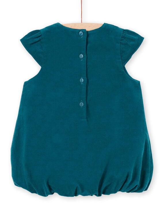 Baby girl duck blue sleeveless dress MITUROB2 / 21WG09K2ROB714