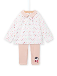 Set blouse and legging printed hearts birth girl NOU1ENS1 / 22SF0342ENS000