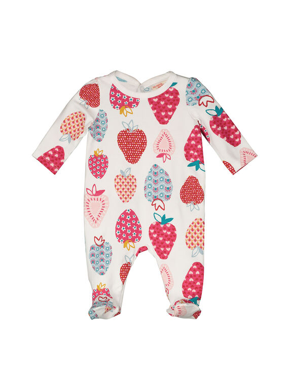 Baby girls' cotton sleepsuit FEFIGREMED / 19SH1346GRE099