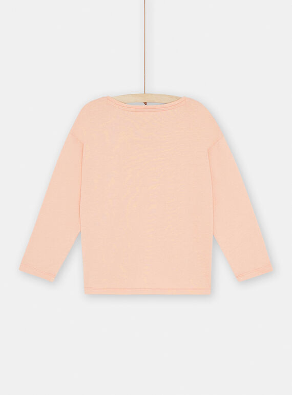 Pink T-shirt with parakeet animation SACOUTEE4 / 23W901L4TMLD329