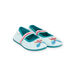 Azure blue ballerinas with butterfly pattern child girl