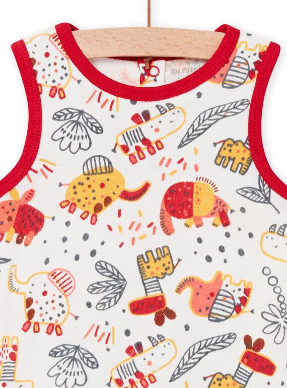 Baby boy fancy print bodysuit NEGABODFLA / 22SH14J1BDL001