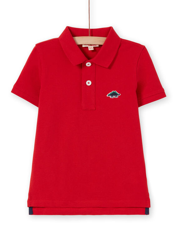 Red Polo Shirt - Child Boy LOJOPOL3 / 21S90245POL050