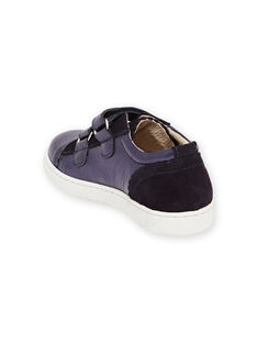 Child girl navy blue low top sneakers with iridescent effect MABASVEL / 21XK3554D3F070
