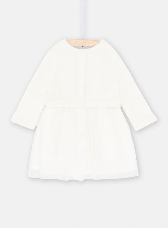 Baby girl's ecru Christmas dress SIWAYROB2 / 23WG09S1ROB001