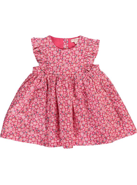 Baby girls' short-sleeved dress CIHOROB2 / 18SG09E3ROB099