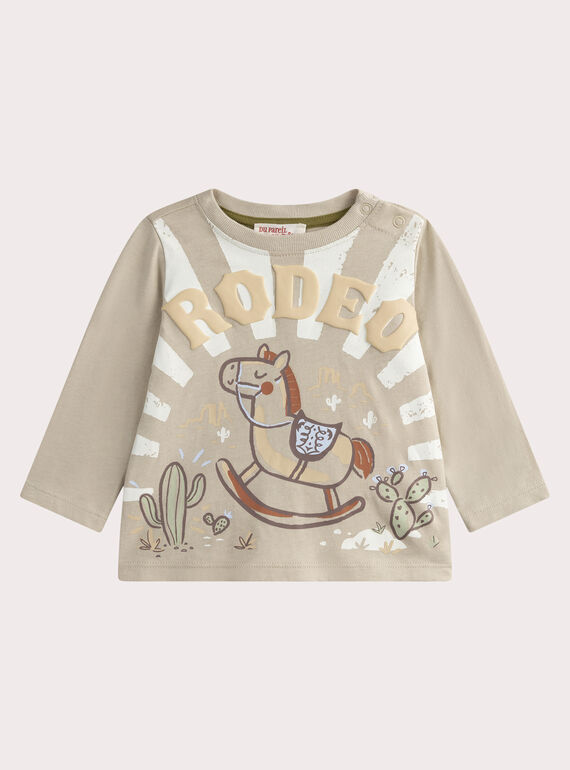 Baby boys' beige T-shirt WULANTEE2 / 25SG1045TML811