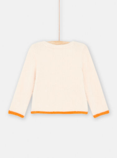 Pink and orange cardigan for baby girl SIKHOCAR2 / 23WG09Q2CAR318