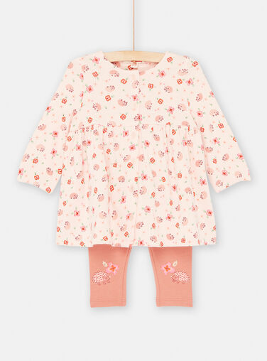 Pink baby girl outfit Pink baby girl outfit SIVERENS / 23WG09J1ENSD310
