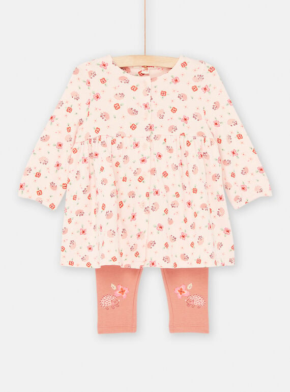 Pink baby girl outfit SIVERENS / 23WG09J1ENSD310