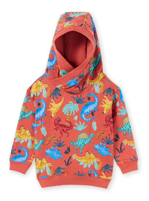 Baby boy orange hoodie MOPASWE / 21W902H1SWEE415