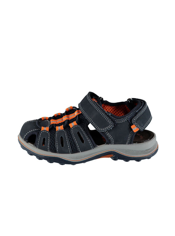 Boys' smart sandals in two fabrics FGSANDIMA / 19SK36D2D0E070