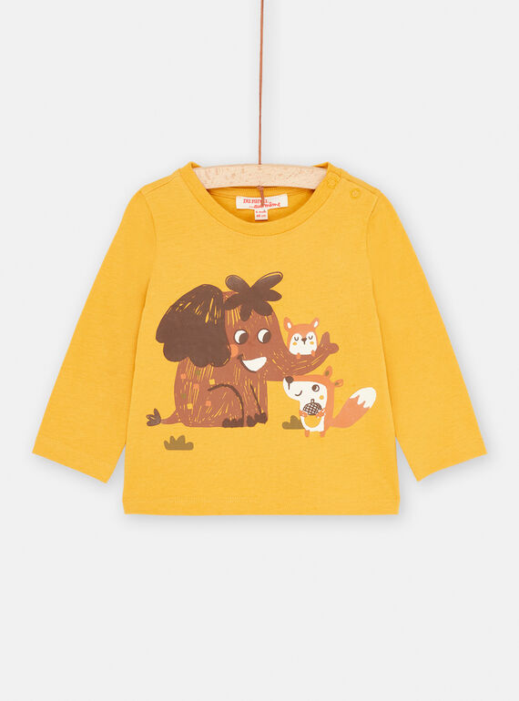Yellow animal T-shirt SUCOUTEE2 / 23WG10L1TMLB118