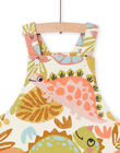 Dark ecru overalls with dinosaur print RUMAGSAC / 23SG10T1SAC003