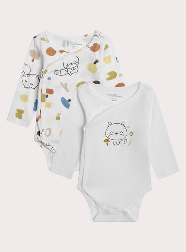 White NEWBORN BODY SUIT XOU1BOD2 / 25WF0451BDN000