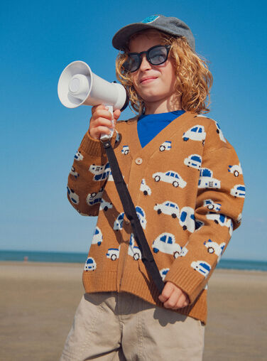 Brown KIDS CARDIGAN XOCOGIL2 / 25W902O2GIL821