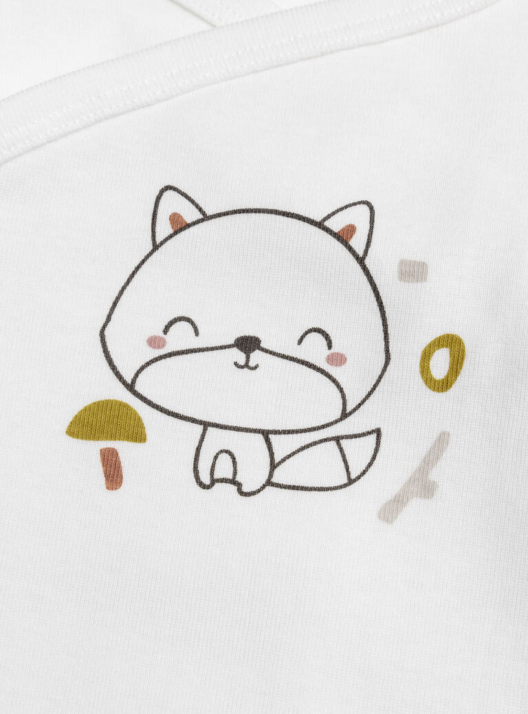 White NEWBORN BODY SUIT XOU1BOD2 / 25WF0451BDN000