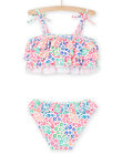 Multicoloured swimming costume top and panties with floral print. RYABIK1 / 23SI01R1MAI000