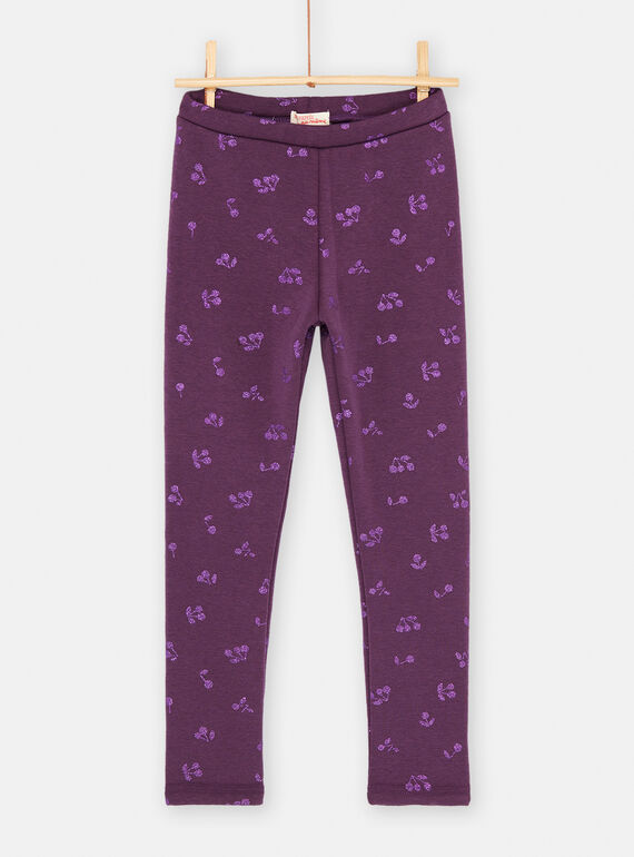 Girl's grape and cherry print legging SAJOLEG2 / 23W901N8PAN711