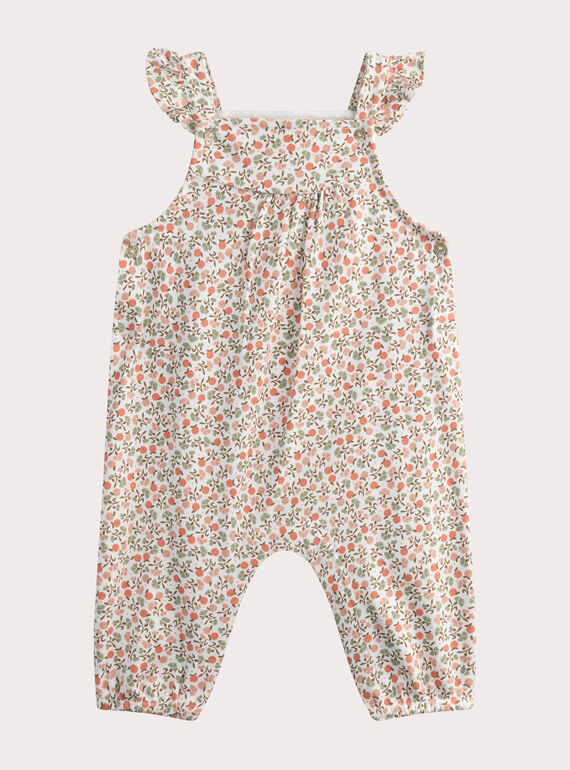 Baby girls' floral print dungarees WILANCOMB / 25SG0944CBLA001