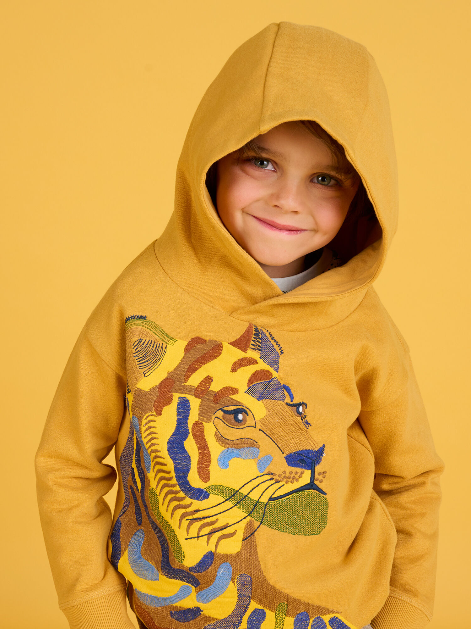 H&m yellow tiger 2024 hoodie