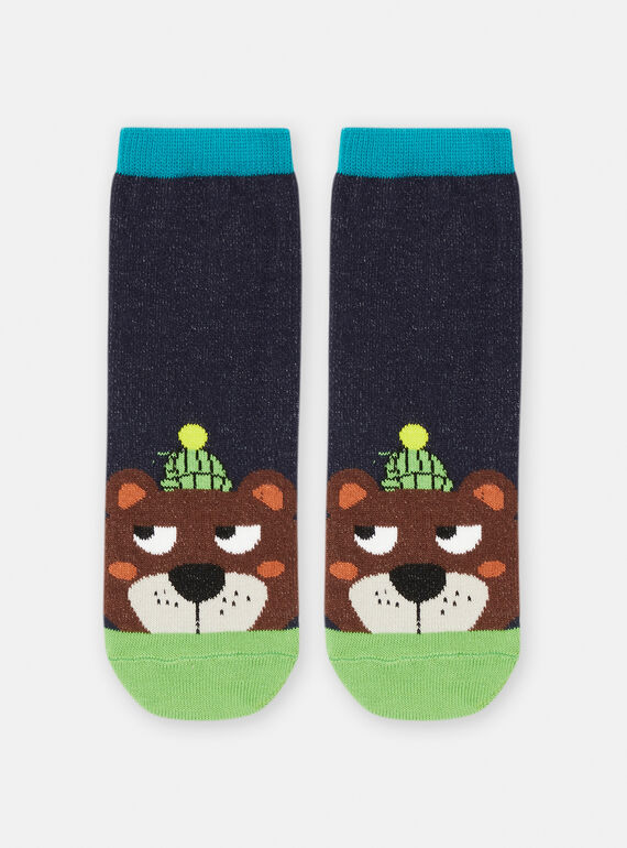 Midnight blue bear socks SYOJOCHO6 / 23WI02N3SOQ705
