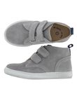 Boys' leather high top trainers CGBASCROI / 18SK36W2D3F940
