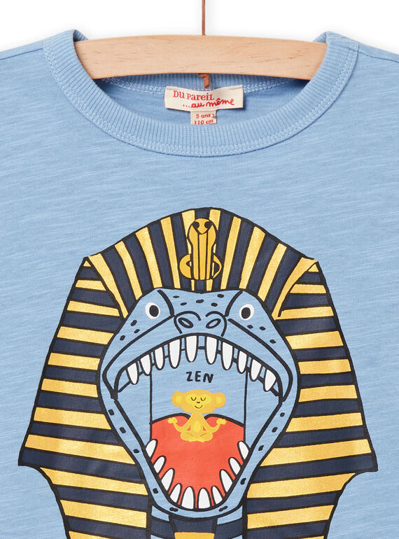 Sky blue T-SHIRT NOSANTI2 / 22S902S4TMC216