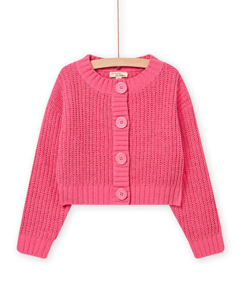 Child girl pink knit cardigan NAJOCAR3 / 22S90163CAR313