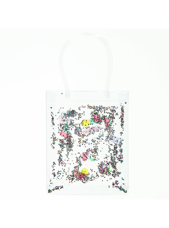 Girls' transparent glitter bag CAPLABAG / 18SI01Q1BES961