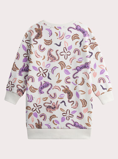 Pale pink printed fleece dress Pale pink printed fleece dress WALANROB2 / 25S90141ROB003
