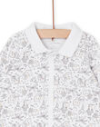 White fancy print sleep suit ROU2GRE1 / 23SF04I1GRE000