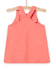 Nude pink dress with fantasy patterns baby girl NISANROB3 / 22SG09S1ROBD300