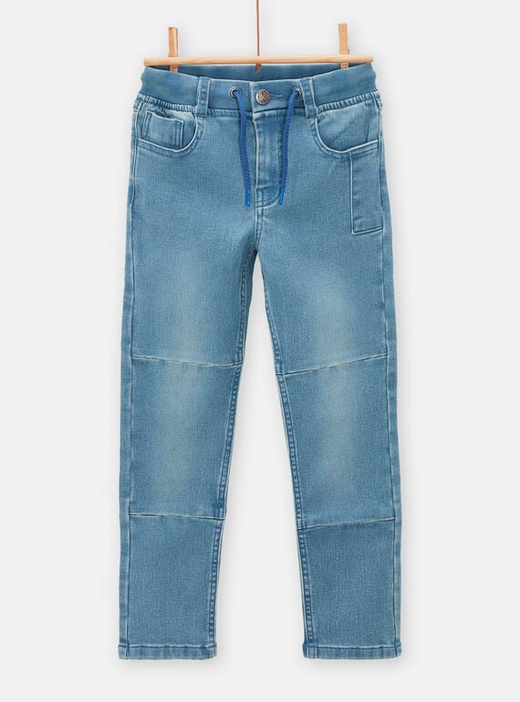 Boys' blue denim jeans TODEJEAN / 24S902J1JEAP269