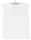 Baby girl white T-shirt with fantasy motifs NIFICBRA / 22SG09U2BRA000