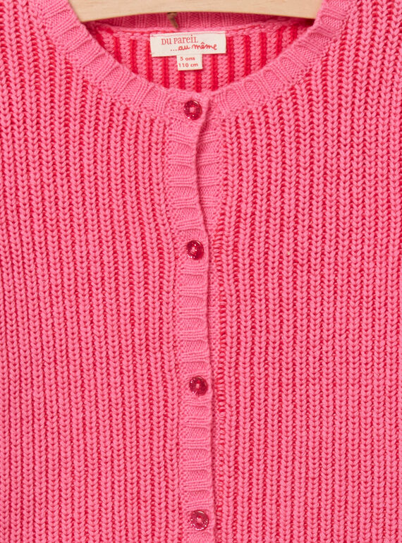 Pink cardigan child girl NAFLACAR / 22S901R1CAR302