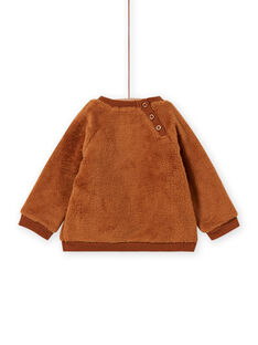 Baby boy brown bear sweatshirt MUFUNSWE / 21WG10M1SWEI820