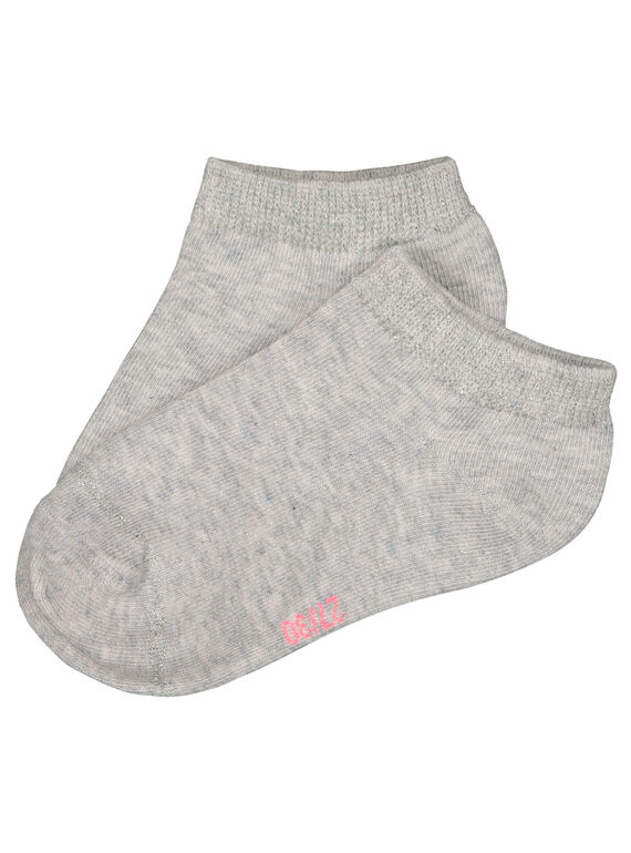 Girls' plain socks FYAJOCHO10A / 19SI01G7SOQ943
