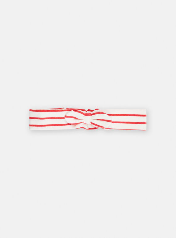Red headband with stripe print TOU2BAN / 24SF40I1BAN330