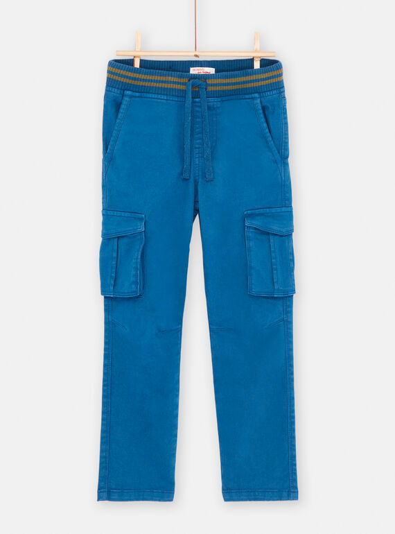 Boy's blue cargo pants SOJOPAMAT1 / 23W902M3PANC226