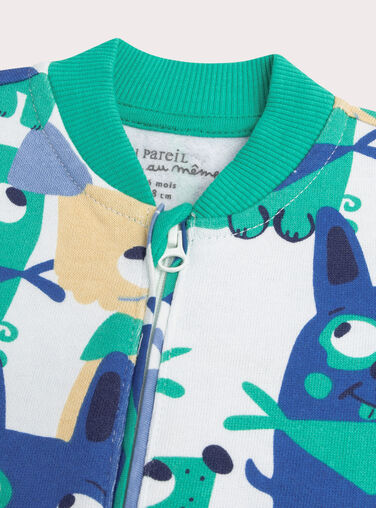 Baby boys' blue printed rompers WEGAGREMIX / 25SH1493GREC236