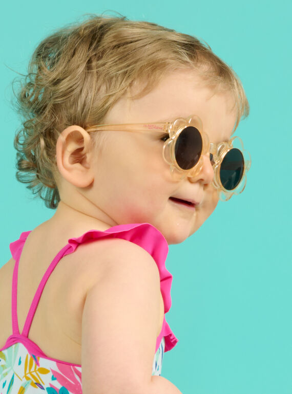 Child girl powder pink flower sunglasses NYAMERLUN1 / 22SI01L1LUSD327