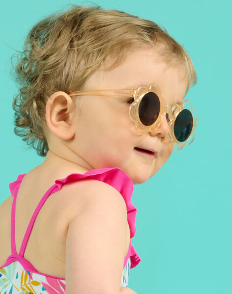 Child girl powder pink flower sunglasses NYAMERLUN1 / 22SI01L1LUSD327
