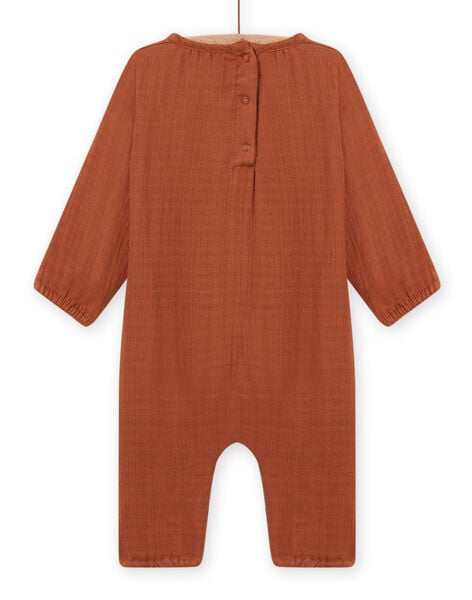 Brown jumpsuit in cotton gauze birth mixed MOU1COM2 / 21WF0542CBLI810