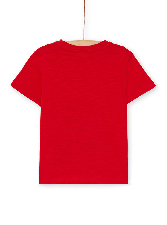Red cotton t-shirt boy boy LOJOTI4 / 21S90232TMC050