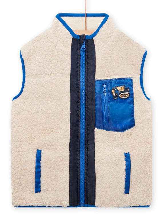 Sleeveless vest with sheep effect for child boy MOCOVES / 21W902L2GIL009