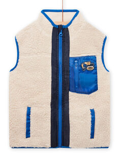 Sleeveless vest with sheep effect for child boy MOCOVES / 21W902L2GIL009