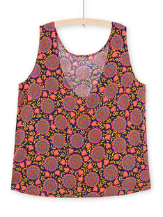 Women's floral print sleeveless blouse LAMUMCHEM1 / 21S993Z1CHEC211