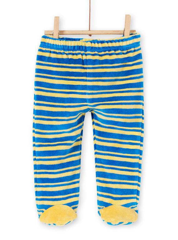 Velvet baby boy pajamas with lion and giraffe animation LEFUPYJAMI / 21SH1411PYJC209